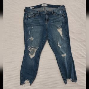 Torrid Destressed Ankel Skinny Jean 18R Petite